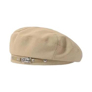 Imagem de Chapéu Beret Retro Multifuncional Feminino, Quente E À Prova De Sol, B