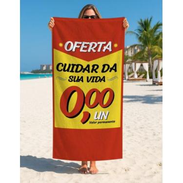 Imagem de Toalha De Praia Divertida Memes Bar Verão Banho Calor Curtir - Use Thu