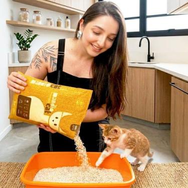 Imagem de Areia Mandiocat Higienica Gato Natural Mandioca 2kg Farinha - BARRA VE