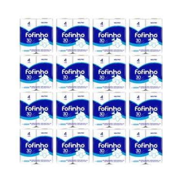 Imagem de Fardo 16 Pacotes Papel Higiênico Folha Simples 30x10 Fofinho