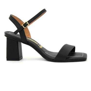 Imagem de Sandália Feminina Vizzano Original Salto Alto Fivela 201, 36, Preto