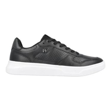 Imagem de Tênis Casual West Coast Confortável Sapatênis Preto, 40, Preto