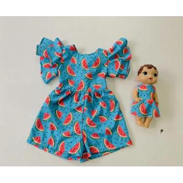 Imagem de Macaquinho Infantil com roupa a boneca  - Colorêkids, 8