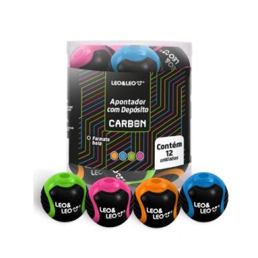 Imagem de Apontador Bola com Depósito Carbon Line (Pote com 12 unidades) Leo&Leo