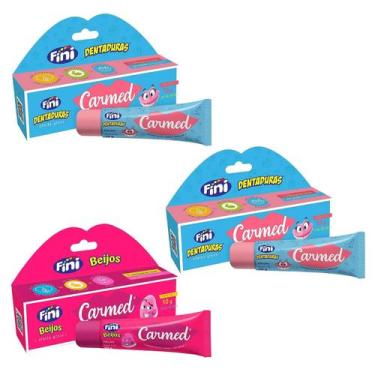 Imagem de Kit 3 Hidratante Labial Carmed Fini 2 Dentadura e 1 Beijos - Grupo Cim