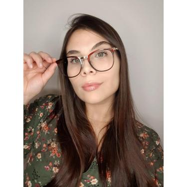 Imagem de Armação Óculos de Grau Feminina Quadrada Eliana-Feminino