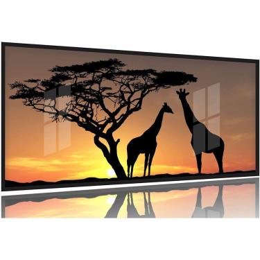 Imagem de Quadro Africa Paisagens Natureza 130x60 Moldura Preta 2x2