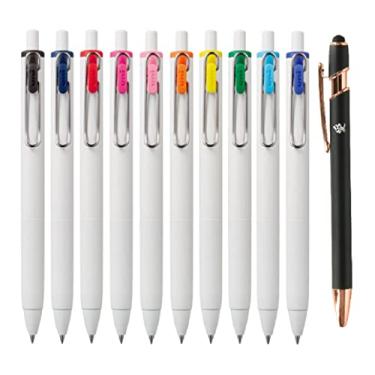 Imagem de Caneta esferográfica Uni-Ball One Gel Ink de 0,5 mm Conjunto de 10 cores UMNS05-10C importado do Japão com caneta esferográfica Stylus original