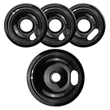 Imagem de APPLIANCEMATES Conjunto de tigelas coletoras de porcelana de 15 cm W10290353 e 1 grande de 20 cm W10290350 (preto) substitui 1552871 1557767