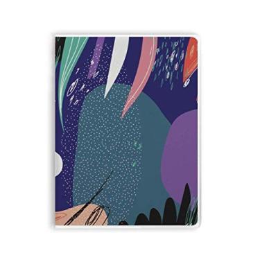 Imagem de Planta abstrata azul arte padrão caderno capa de goma Diário capa macia Diário