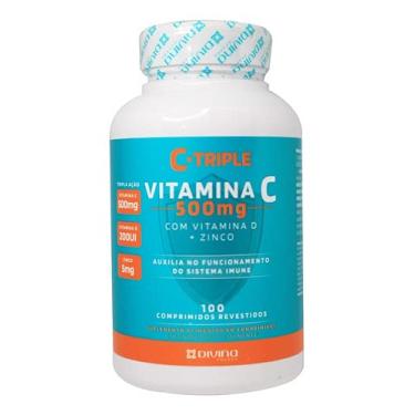 Imagem de Divina Pharma C-Triple - Vitamina C 500Mg + Zinco 5Mg + Vitamina D 200Ui X 100 Comprimidos