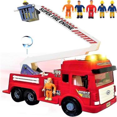 Grande caminhão de bombeiros das crianças brinquedo carro menino