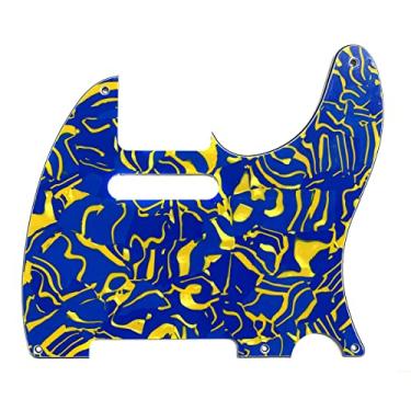 Imagem de KAISH American Vintage 5 Buracos Tele Pickguard TL Guitar Pick Guard Scratch Plate para Tele/Telecaster Blue Shell