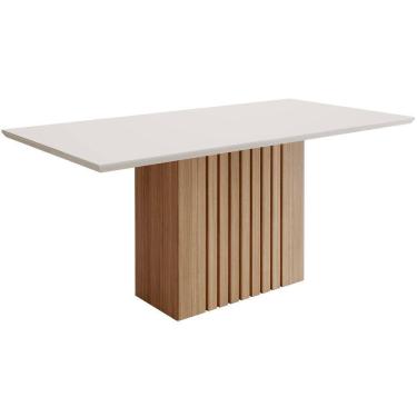 Imagem de Mesa Ana 180x90cm Cimol Marrom/Off White Marrom/Off White