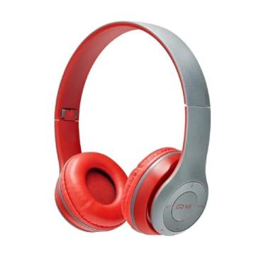 Imagem de Fone Bluetooth Academia Corrida Regulavel Mp3 Entrada P2 e Cartão SD Radio FM (VERMELHO)