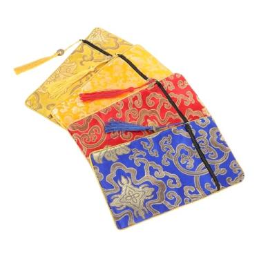 Imagem de OHPHCALL 4 Pcs fornecimento de embrulho saquinhos de escrituras papel de arroz bolsa de armazenamento de jóias saco de pano de estilo chinês costume popular saco de jóias sacola de compras