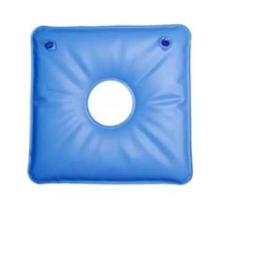 Imagem de Almofada terapeutica  quadrada com orificio duo inflavel/agua azul tam