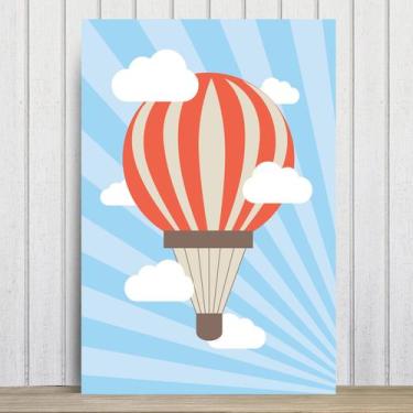 Imagem de Placa Decorativa MDF Infantil Balão e Nuvens 30x40cm - Quartinhos