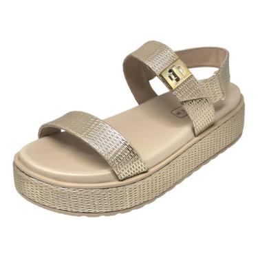 Imagem de Sandália Feminina Metalizada Flatform Conforto Ramarim
