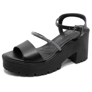 Imagem de Sandalia Salto Medio Ramarim Feminina Conforto 2354225