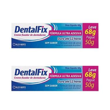 Imagem de Kit 2 Dentalfix Creme Fixador De Dentaduras 68g. - Hertz