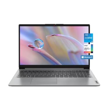 Imagem de Lenovo Ideapad 1i 39.6 cm FHD laptop doméstico e comercial antirreflexo, processador Intel Core i5-1235U, 24 GB DDR4 RAM, armazenamento SSD de 1 TB, webcam, Wi-Fi, HDMI, Bluetooth, Windows 11, cinza