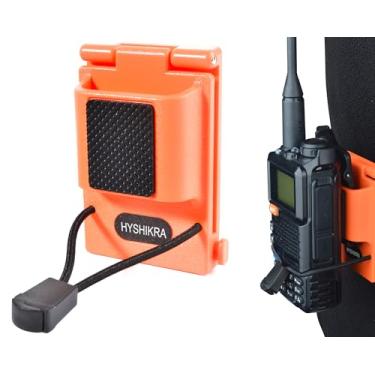 Imagem de Coldre de rádio tático universal para acessórios de cinto, suporte de clipe de cinto Walkie-Talkie para Baofeng Quansheng Retevis Kenwood Yaesu Midland CB HT (laranja)