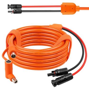 Imagem de MOOKEERF Cabo de extensão de carga solar para CC de 8 mm, cabo solar 12AWG + 14AWG com conector de painel solar para DC7909/8020 para Anker, GZ Yeti, BLUETT, estação de energia portátil Jackery