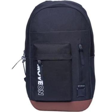 Imagem de Mochila de Costas Escolar Move On Stylus Juvenil Preta Verde Cinza e A