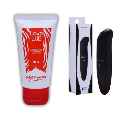 Imagem de Kit Vibrador Golfinho Toque Liso Ponto G + Lubrificante Anal Vaginal Corporal Íntimo Love Lub (LoveLub Vermelho + Liso Preto)