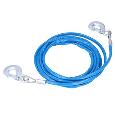 Imagem de Trava do Cabo, 4 Metros/13,12 Pés de Longa Cabo de Aço de Segurança 3 Toneladas de Carregamento de de Reboque de de Reboque Cabana de de Aço Corrente de Com Loops para Carros SUVs Mini Caminhões