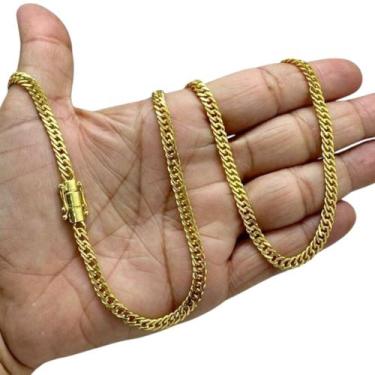 Imagem de Corrente Grumet 5mm Fecho 750 Luxo Banhado a Ouro 18k - ToJoia18k