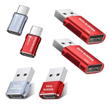 Imagem de Bloqueador de dados, bloqueador de dados USB C para iPhone 15 16 e qualquer carregamento de celular USB C, protege contra suco, à prova de hack 100% garantido, adaptador bloqueador de dados USB.