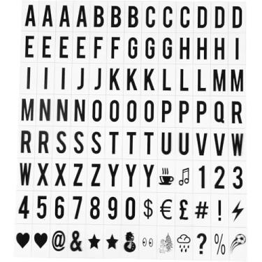 Imagem de 104 peças de letras de substituição de caixa de luz cinematográfica, adesivo autoadesivo numérico para quadro de avisos, salas de aula, scrapbooking, quadro de pôster, adesivo de vinil de parede na