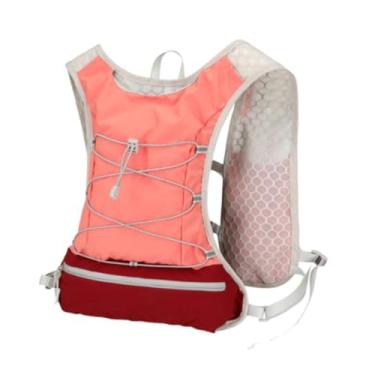 Imagem de oshhni Colete de hidratação Mochila para corrida Mochila refletiva para homens e mulheres Bolsa esportiva Bolsa de água para escalada Maratonista, Rosa