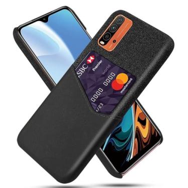Imagem de Capa para Xiaomi Redmi 9 Power,Tela e tampa de couro PU,Antideslizante,360°cobertura completa à prova de choque com 1 slot de cartão atrás,Prevenção de queda-Black