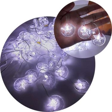 Imagem de Pisca Cortina Estrelas Natal 80 Lâmpadas LEDs 110-220v 3x1M