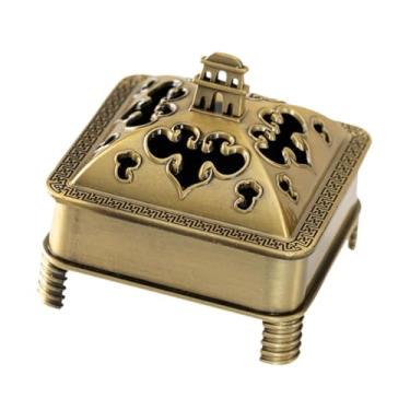 Imagem de Generic Porta-incenso com tampa, queimador de incensário artesanal chinês de luxo, design oco para sala de chá, sala de estar, mesa, Style a