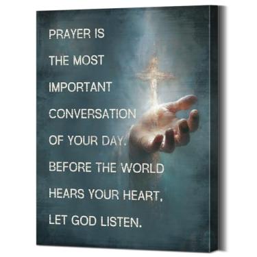 Imagem de Impressão em tela de arte de parede de Jesus pronta para pendurar 30 x 40 cm, decoração cristã para casa, pôsteres religiosos com moldura de madeira, arte de parede de Jesus Cristo para sala de estar