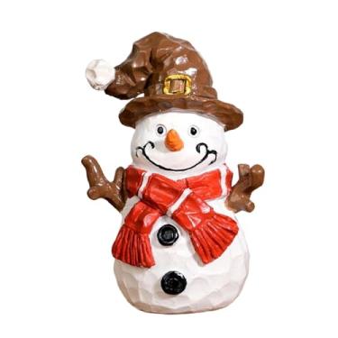 Imagem de Sclmgo Boneco de Neve de Resina, Presente, Figura Decorativa para Mesa, Prateleira, Quarto Infantil