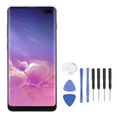 Imagem de Tela LCD para telefone de 6,4 polegadas, digitalizador, montagem sensível ao toque, multitoque, multitoque, resolução 3040x1440, kit de reparo para S10 Plus SM G975F G975U G975W G975A (verde)