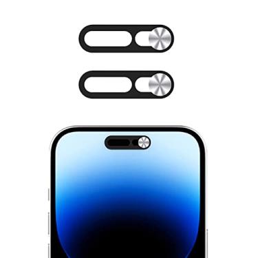 Imagem de Capa protetora de câmera, capa de lente de câmera compatível com iPhone 14Pro/14Pro Max, protetor de lente de câmera protege a privacidade e segurança (2 peças, prata)