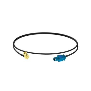 Imagem de SZSAUTO Cabo adaptador de antena de rádio satélite de ângulo reto Fakra Z macho para SMB fêmea 1 m cabo adaptador de antena de veículo para carro Sirius XM sintonizador receptor estéreo rádio satélite