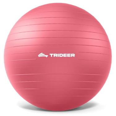 Imagem de Trideer Bola de exercício para ioga, pilates e fitness – Equipamento de bola de estabilidade para academia em casa e cadeira de escritório, acessórios de treinamento de núcleo e equilíbrio