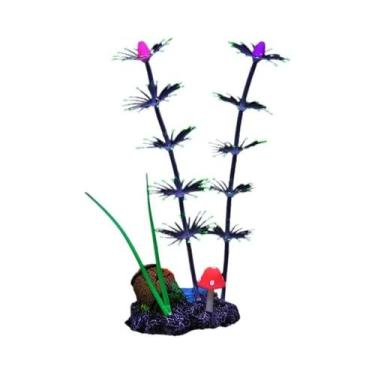 Imagem de Plantas Aquáticas Fluorescentes De Silicone Para Decoração De Aquário 