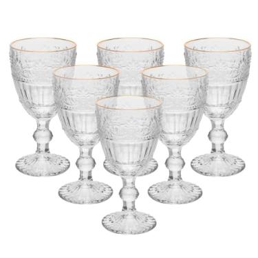 Imagem de WOLFF - Conjunto 6 Taças Mauve com Fio de Ouro 320ml Cristal Ecológico