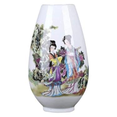 Imagem de Vaso de cerâmica feito à mão, clássico, criativo para decoração de flores secas, arte, casa, casa, sala de estar, quarto, decoração de cerâmica