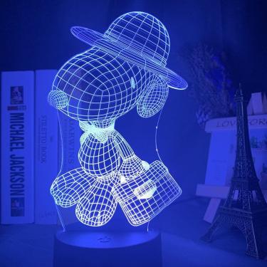 Imagem de Lâmpada de luz noturna Snoopys Anime Decor 3D Illusion com USB