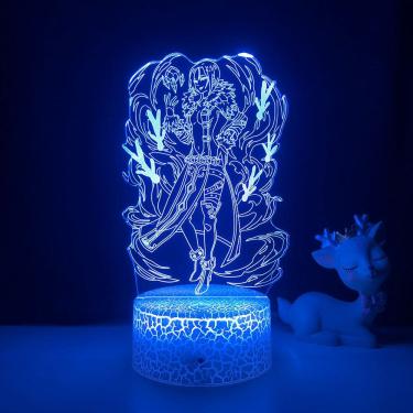 Imagem de Lâmpada de luz noturna 3D Seven Deadly Sins Merlin Anime Decor