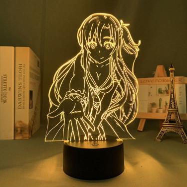 Imagem de Night Light 3D Illusion Sword Art Online Yuuki Asuna Anime
